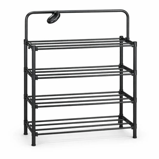 Foldable Shoe Rack with Wall Hanging